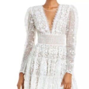 BRONX AND BANCO Megan Embroidered Mini Dress - Size XL